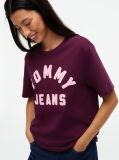 Μωβ T-Shirt Από Jersey Σε Άνετη Γραμμή Με Λογότυπο  Γυναίκες
