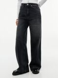 Denim Claire Ψηλόμεσο Wide Μαύρο Τζιν  Γυναίκες