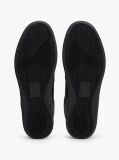 Black Essential Retro Leather Basketball Trainers  Men