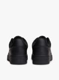 Black Essential Retro Leather Basketball Trainers  Men