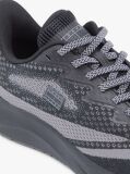 Black Jacquard Knit Logo Trainers  Men