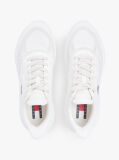 White Jacquard Knit Logo Trainers  Men