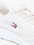 White Jacquard Knit Logo Trainers  Men