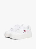Άσπρο Essential Ρετρό Δερμάτινα Sneakers Με Σόλα Flatform  Γυναίκες
