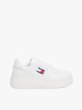 Άσπρο Essential Ρετρό Δερμάτινα Sneakers Με Σόλα Flatform  Γυναίκες