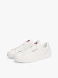 Άσπρο Essential Δερμάτινα Sneakers Με Λεπτομέρειες Σε Αντίθεση  Γυναίκες