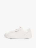 Άσπρο Essential Δερμάτινα Sneakers Με Λεπτομέρειες Σε Αντίθεση  Γυναίκες