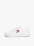 Άσπρο Sneakers Με Ανάγλυφο Λογότυπο Σε Αντίθεση  Γυναίκες