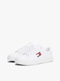 Άσπρο Sneakers Με Ανάγλυφο Λογότυπο Σε Αντίθεση  Γυναίκες