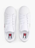Άσπρο Sneakers Platforms Με Δέρμα Και Λογότυπο  Γυναίκες