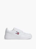 Άσπρο Sneakers Retro Basketball Με Λογότυπο Και Δέρμα  Γυναίκες