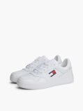 Άσπρο Sneakers Retro Basketball Με Λογότυπο Και Δέρμα  Γυναίκες