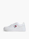 Άσπρο Sneakers Retro Basketball Με Λογότυπο Και Δέρμα  Γυναίκες