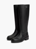 Black Leather Soft Sole Knee-High Boots  Women