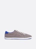 Grey Canvas Lace Up Trainers  Men