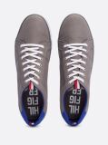 Grey Canvas Lace Up Trainers  Men