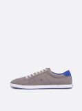 Grey Canvas Lace Up Trainers  Men