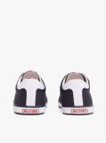 Blue Canvas Lace Up Trainers  Men