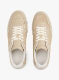 Μπεζ Δερμάτινα Sneakers Με Μίξη Υφών  Άνδρες