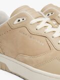 Μπεζ Δερμάτινα Sneakers Με Μίξη Υφών  Άνδρες