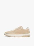Μπεζ Δερμάτινα Sneakers Με Μίξη Υφών  Άνδρες