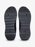 Μαύρο Δερμάτινα Ρετρό Sneakers Με Μίξη Υφών  Άνδρες