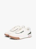 Μπεζ Δερμάτινα Ρετρό Sneakers Με Μίξη Υφών  Άνδρες