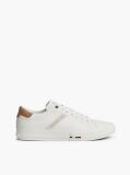 Μπεζ Δερμάτινα Sneakers Με Πίσω Λεπτομέρεια Σε Αντίθεση  Άνδρες