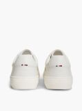 Beige New York Label Leather Cupsole Sneakers  Men