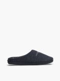 Blue Logo Embroidery Felt Slippers  Men