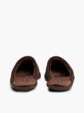 Brown Enamel Flag Herringbone Slippers  Men
