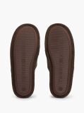 Brown Enamel Flag Herringbone Slippers  Men