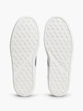 White Leather Mixed Texture Sneakers  Men