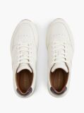 Beige Leather Mixed Texture Sneakers  Men