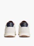 Beige Leather Mixed Texture Sneakers  Men