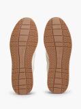 Beige Leather Mixed Texture Sneakers  Men