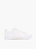 Άσπρο Δερμάτινα Sneakers Court  Γυναίκες