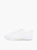 Άσπρο Δερμάτινα Sneakers Court  Γυναίκες