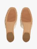Beige Crochet TH Monogram Plaque Mules  Women