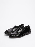 Black Patent Leather Loafers  Women