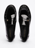 Black Patent Leather Loafers  Women