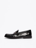 Black Patent Leather Loafers  Women