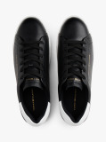 Μαύρο Δερμάτινα Sneakers Με Πλατφόρμα  Γυναίκες