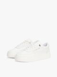 Άσπρο Δερμάτινα Sneakers Σε Στιλ Πλατφόρμας  Γυναίκες
