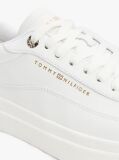 Άσπρο Δερμάτινα Sneakers Σε Στιλ Πλατφόρμας  Γυναίκες
