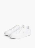 Άσπρο Δερμάτινα Sneakers Court Με Μονόγραμμα TH  Γυναίκες