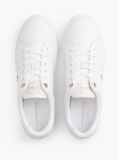 Άσπρο Δερμάτινα Sneakers Court Με Μονόγραμμα TH  Γυναίκες