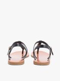 Black Leather TH Monogram Strap Sandals  Women