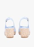 Blue Hemp Slingback Wedge Espadrilles  Women