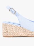 Blue Hemp Slingback Wedge Espadrilles  Women